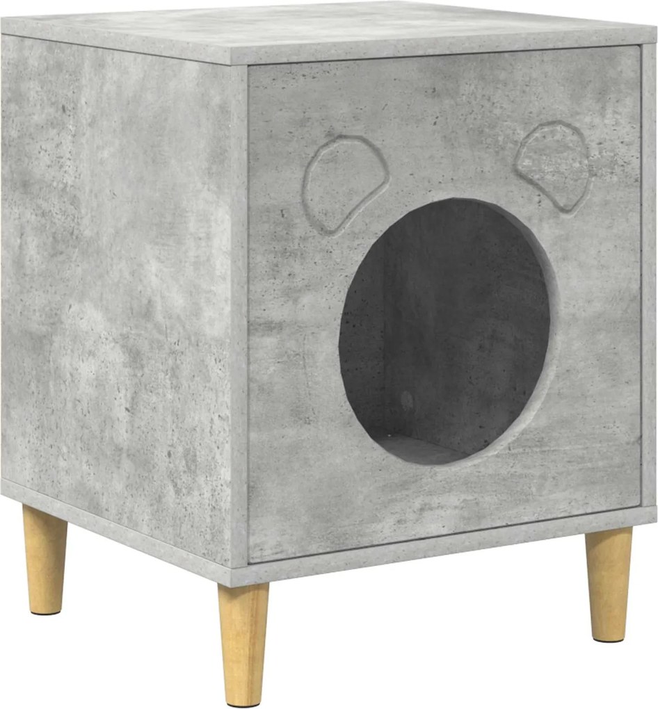 vidaXL Macska Ház Beton 42,5 x 40 x 53 cm Faanyag