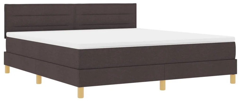 Box Spring Ágy matraccal Sötétbarna 180x200 cm Szövet