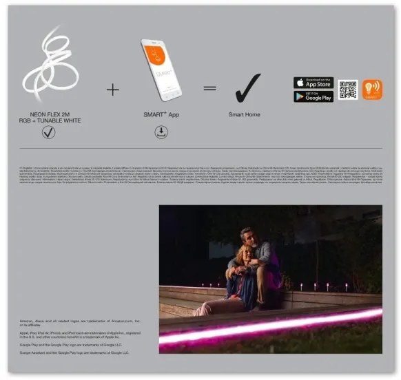 Ledvance - LED RGB+TW Kültéri szalag SMART + FLEX 3m LED/15W/230V IP44 Wi-Fi