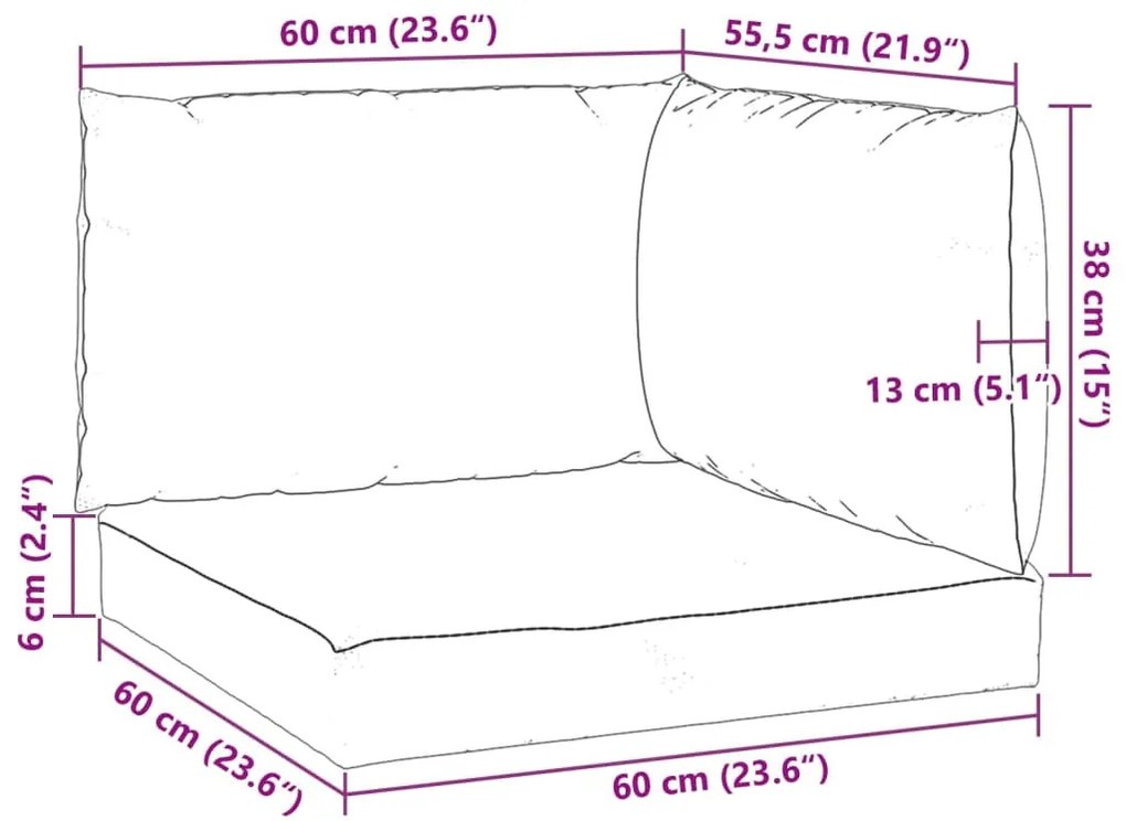 3 db zöld szövet raklapkanapé-párna