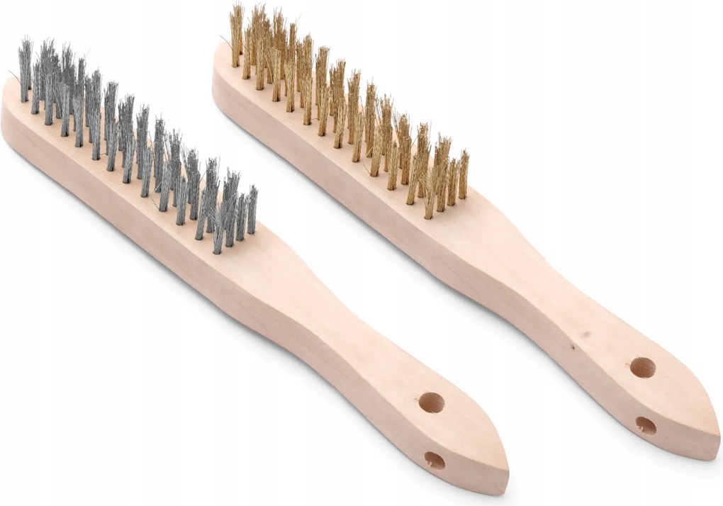 Grillsütő Kefe Bbq Acél Sárgaréz 2DB-OS Szett Hendi