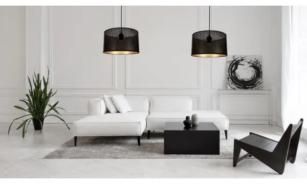 Csillár zsinóron ALDO 2xE27/60W/230V pók fekete