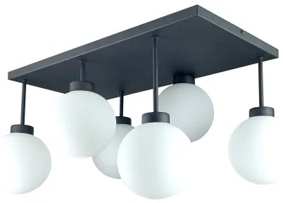 Felületre szerelhető csillár DEA 6xE14/60W/230V fekete/fehér