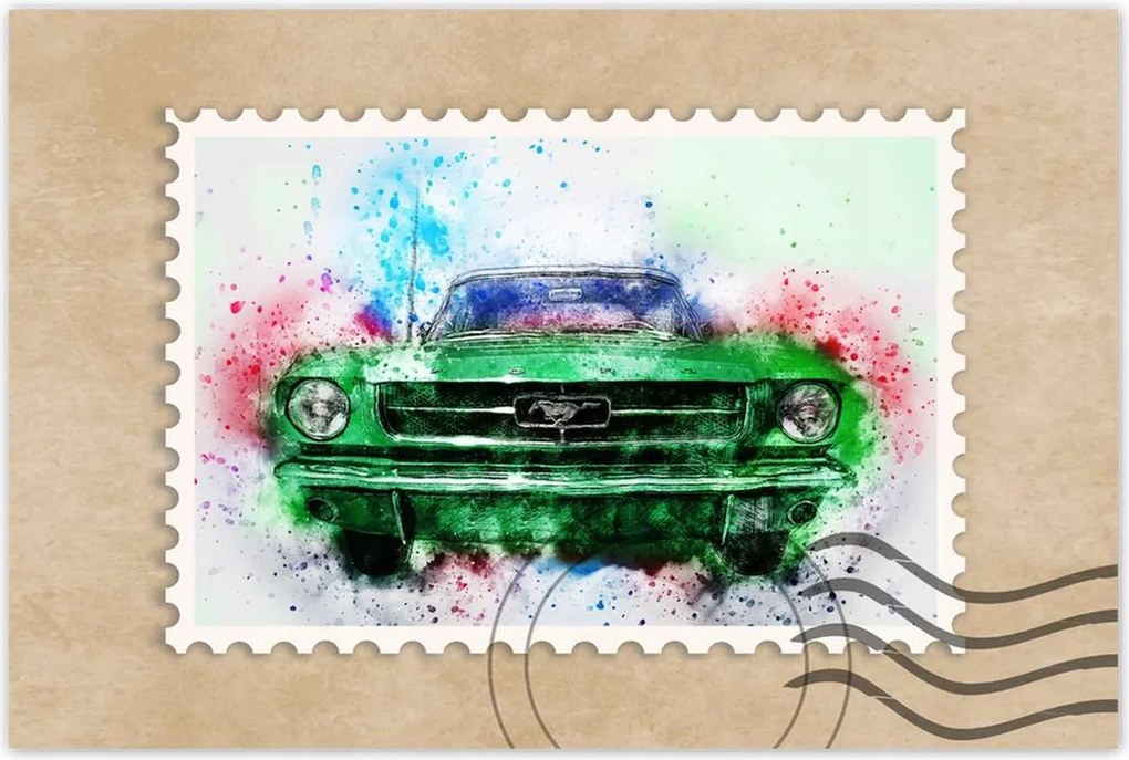 Poszterek 120x80 Zöld Mustang