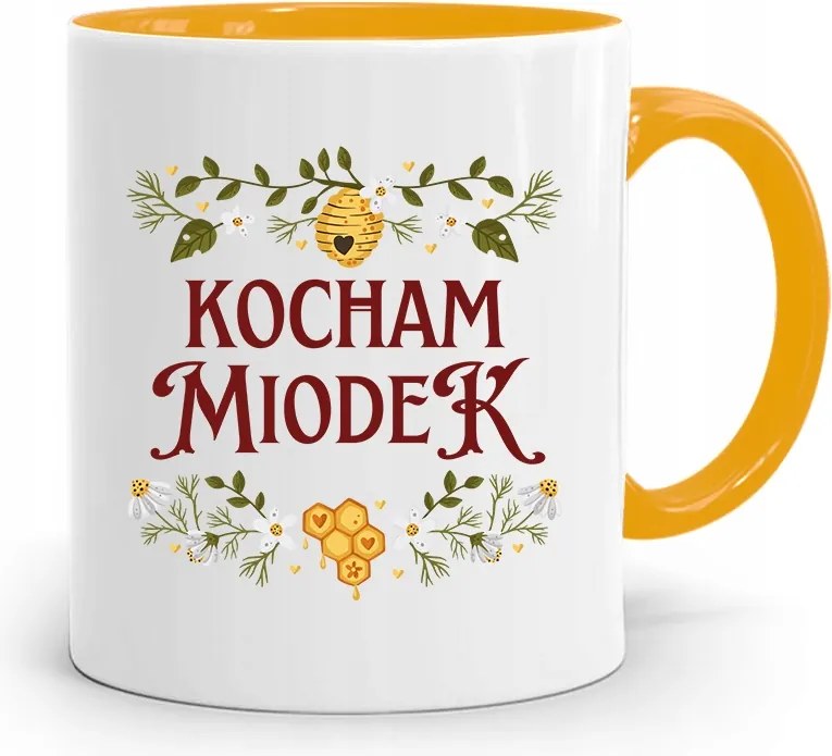 Sárga Bögre Méhésznek Szeretem A Mézet Ajándék fényképes nyomtatással