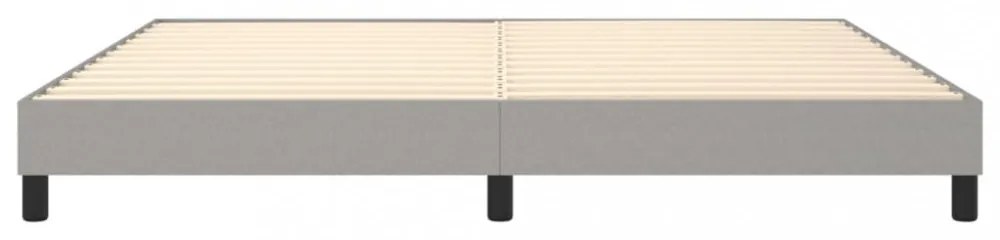 világosszürke szövet rugós ágykeret 200 x 200 cm