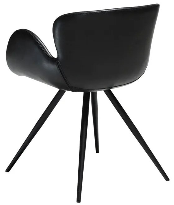 Fekete kárpitozott karfás étkezőfotel Gaia – DAN-FORM Denmark