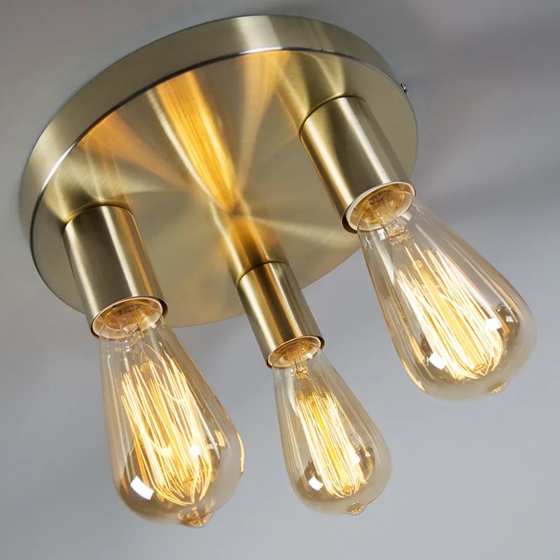 Art Deco mennyezeti lámpa arany kerek - Facil 3