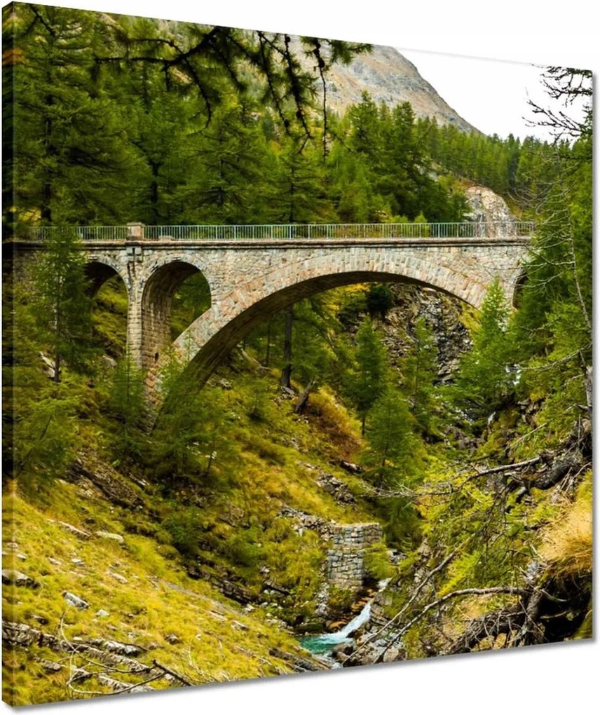 Vászonkép 50x50 Híd Tájkép