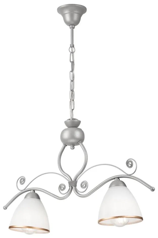 Csillár láncon RETRO 2xE27/60W/230V ezüst