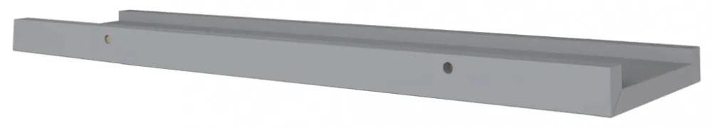 2 db szürke MDF szegélypolc képkeretekhez 60 x 9 x 3 cm