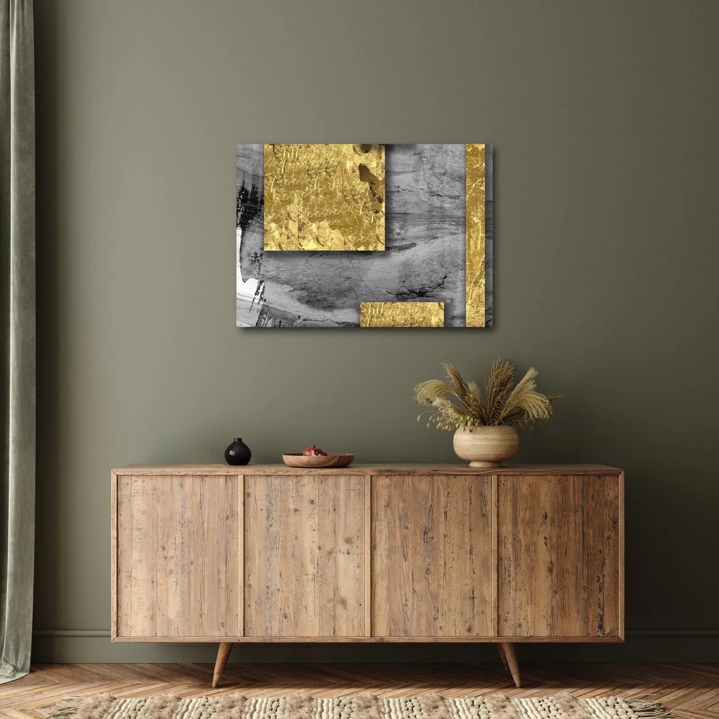 Kép - Arany négyzetek N⁰2 (70x50 cm)