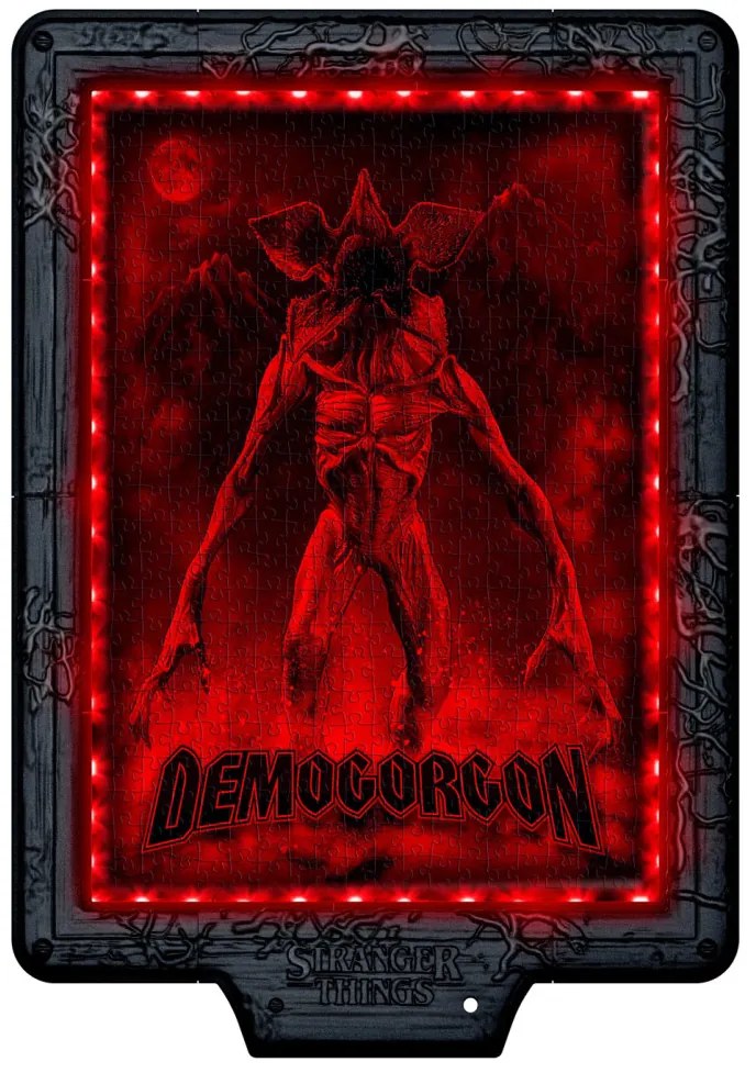 Stranger Things The Demogorgon 520 db-os puzzle LED-es keretben Clementoni