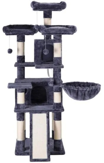 Feandrea XXL macskafa, 168 cm-es macskatorony, antracit szürke