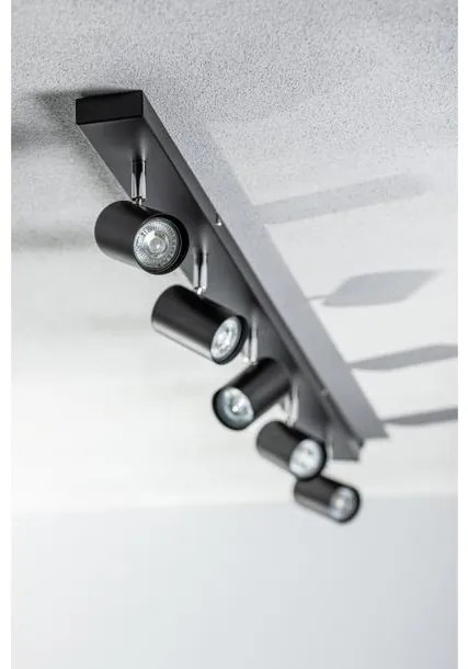 Lámpa Mennyezeti lámpatest VENETO, IP20, max. 20W, 5 x GU10, kör, fekete