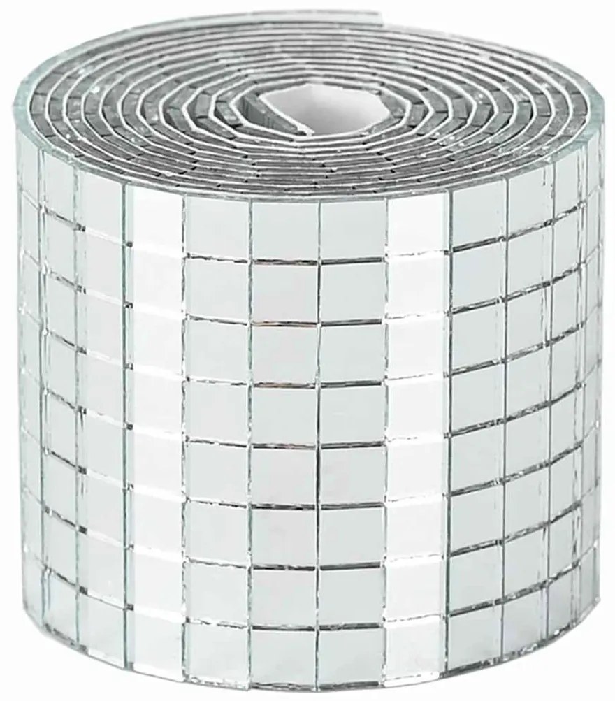 Tükör Mozaik Csempe Geometrikus 3 pcs Ezüst 100 x 4 cm Üveg