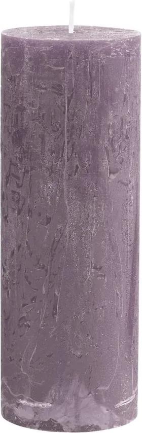 RUSTIC gyertya, világos lila 19cm