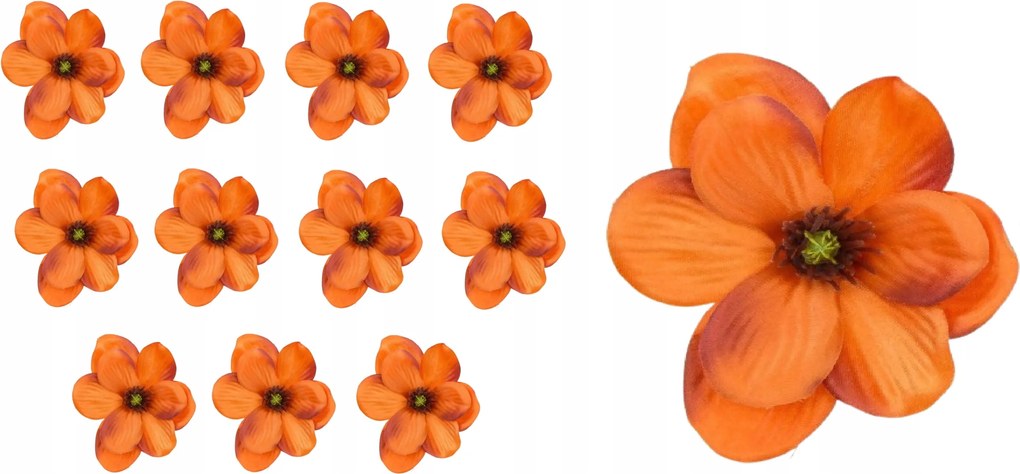 12x művirág Magnólia fej szatén 12db Nagykereskedelem