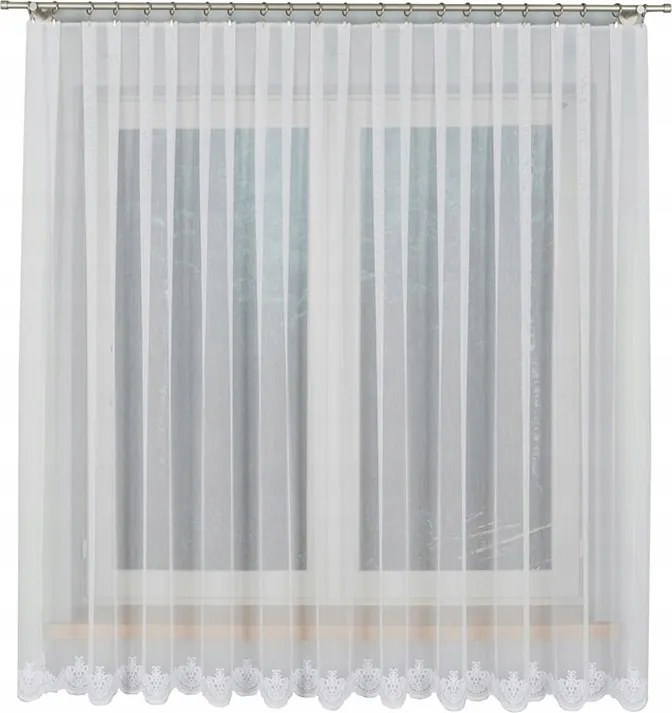 Függöny méteráru hálós hímzés alsó hímzett cirkónia csillogás 180 cm