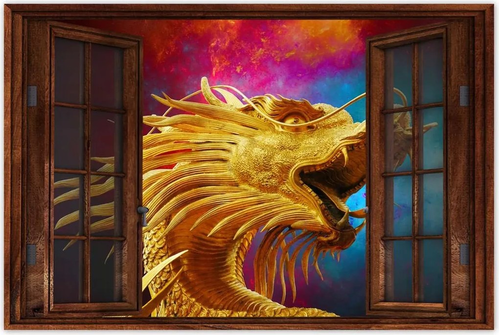 Poszterek 90x60 Arany sárkány