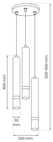Brilagi - Csillár zsinóron POKER 3xGU10/25W/230V bézs