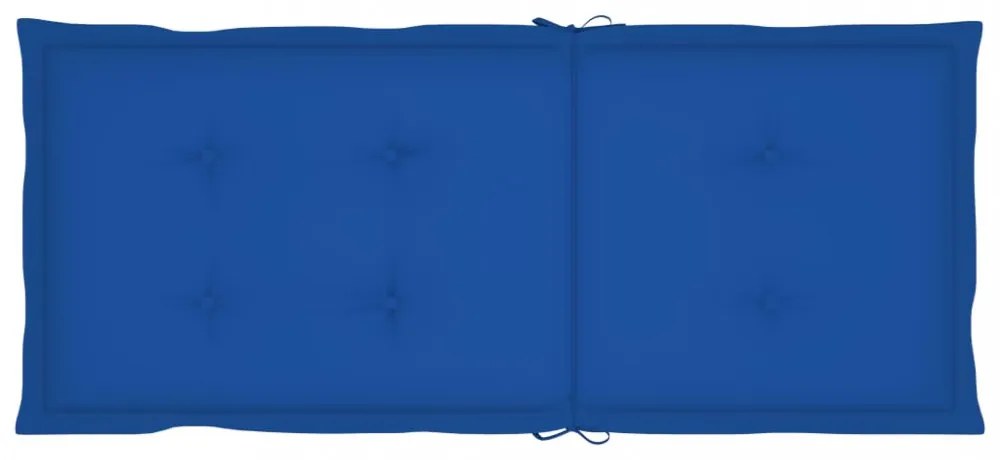 6 db királykék szövet magas háttámlájú székpárna 120x50x3 cm