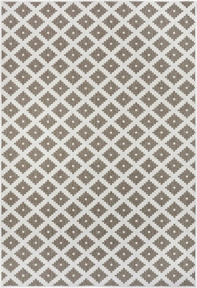 Teraszszőnyeg 200x290cm kétoldalas zsinóros,bézs krémszínű lapos szövésű