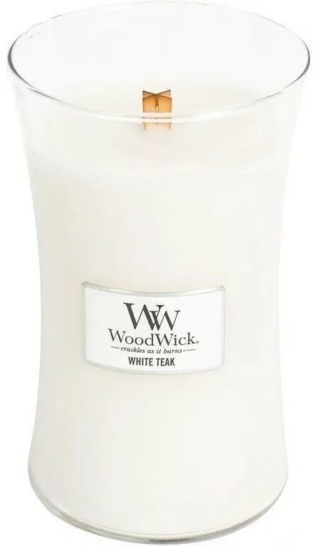 WoodWick Illatos gyertya nagy váza White Teak, 609g