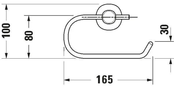 Duravit 99264600 - D-CODE matt fekete WC-papírtartó