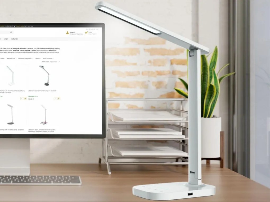 LED lámpa KIARA 7W dimmelhető, USB + éjszakai fény + időzítő - DL4304/W
