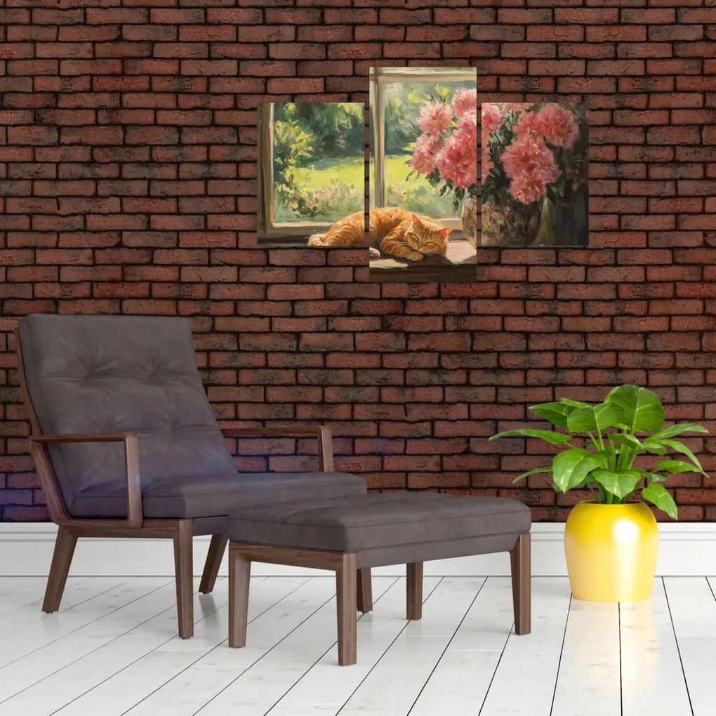 Kép - Macska az ablakban (90x60 cm)