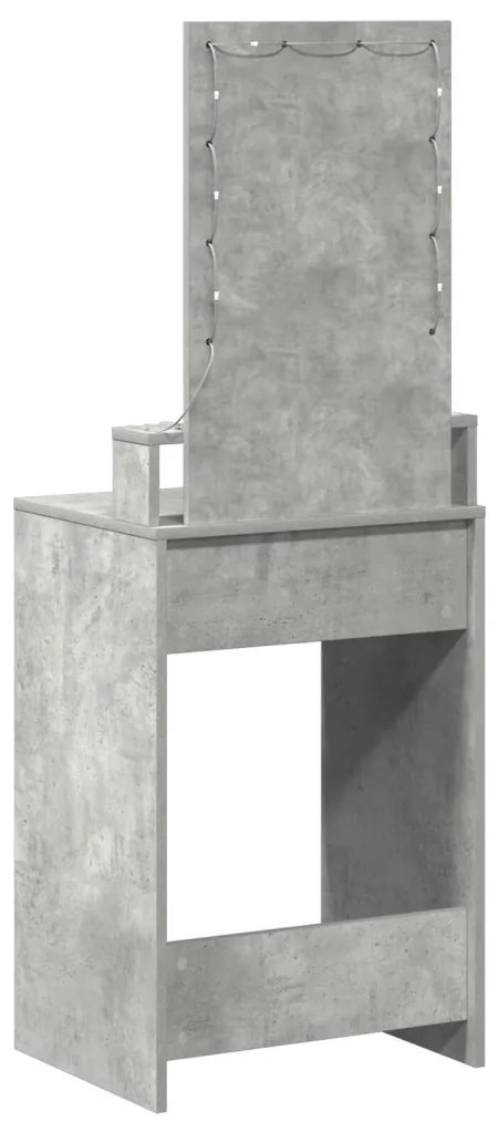 Öltözőasztal LED világítással Betonnedv Hossz 50x41x140 cm