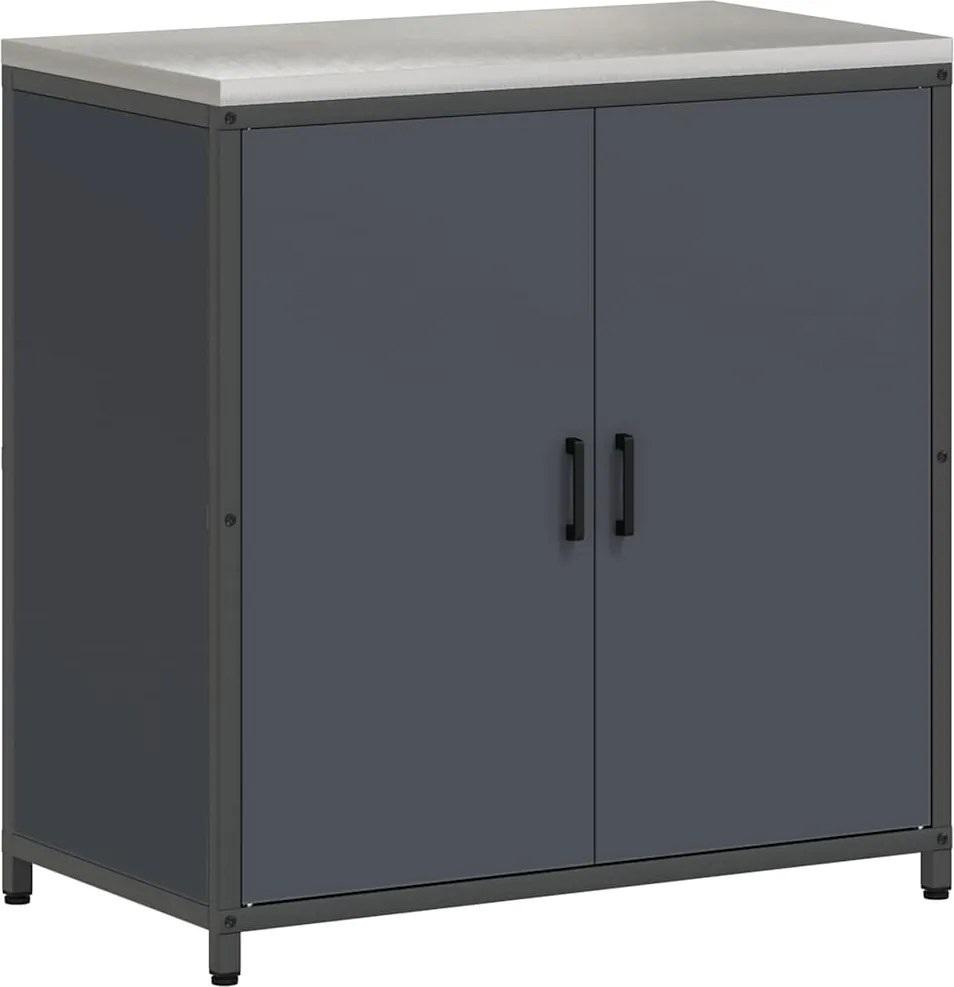 vidaXL Konyhai Tárolás polcokkal ajtóval Antracit 60 x 50 x 92 cm Acél