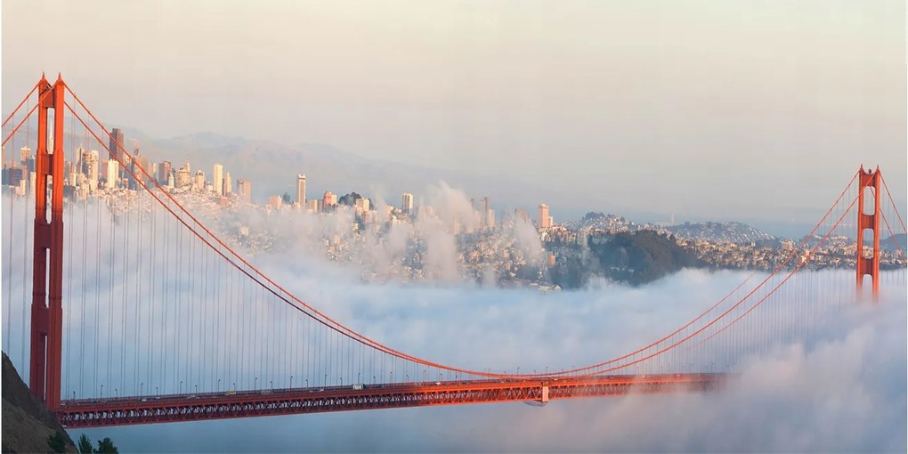 Fotó üvegkép San Francisco híd 140x70