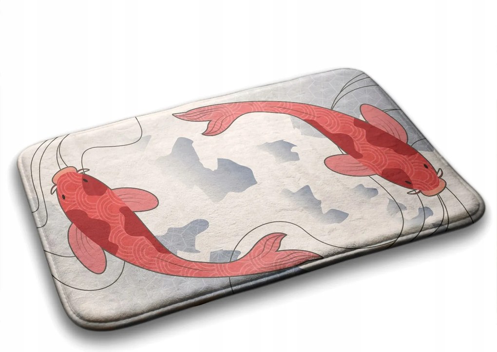 Puha fürdőszobaszőnyeg Halak Pontyok 75x45 cm