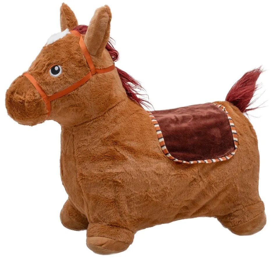 Plüss felfújható ugráló ló hangokkal Baby Mix barna