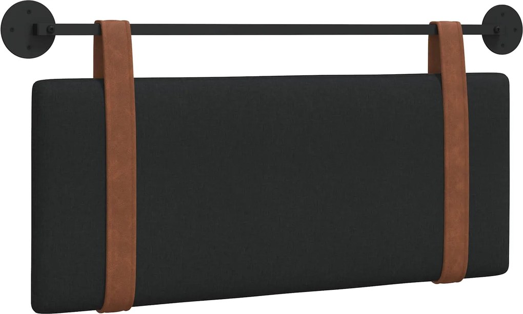 vidaXL Fali Fejtámla Falra szerelhető Fekete 100 x 40 cm Faanyag