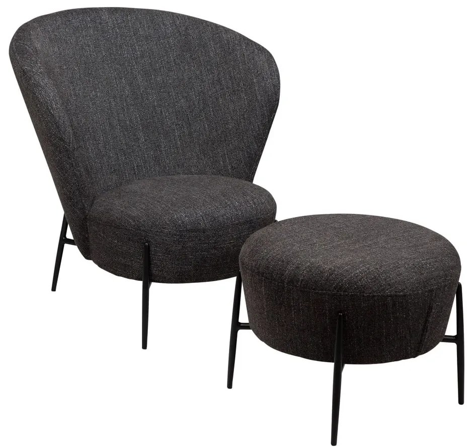 Antracitszürke buklé fotel Orbit – DAN-FORM Denmark