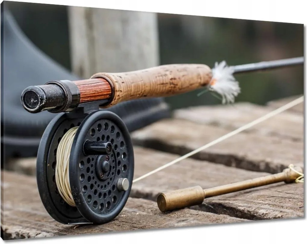 Vászonkép 100x70 Horgász orsó