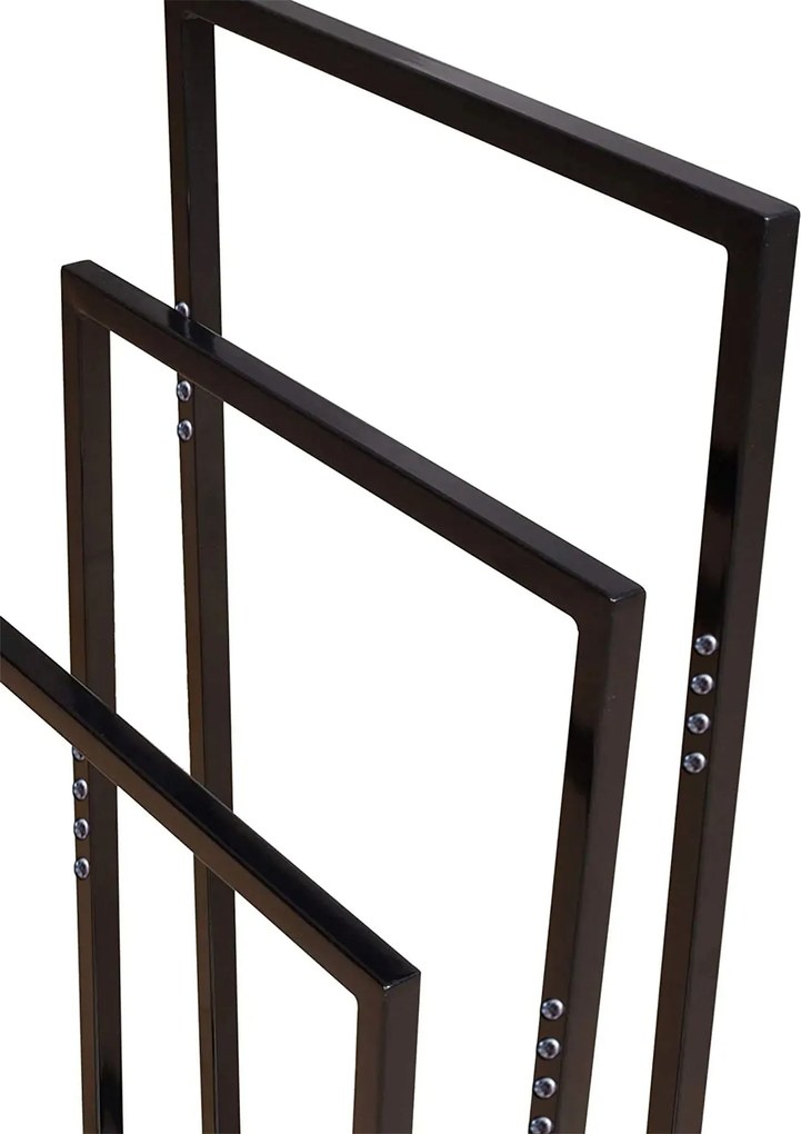 Tutumi Tutumi, 3 karos fém törülközőtartó 600x260x1000 mm 391840, fekete matt, HOM-01003