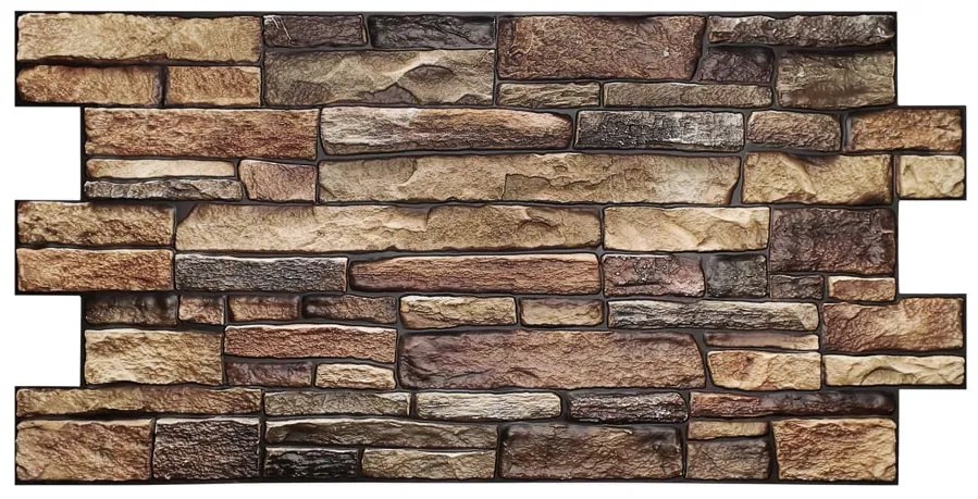 3D PVC falpanel Fulvous Slate