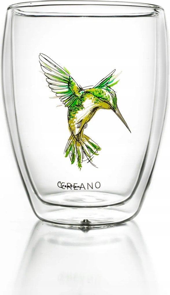 Luxus Duplafalú Termo Pohár Felfújható Üveg 250ml Creano