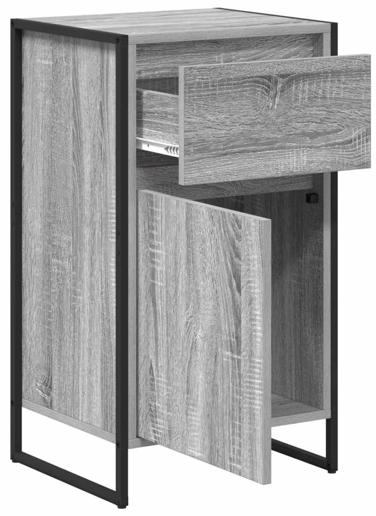 Széf fiókkal Szürke Sonoma 81 x 36 x 150.5 cm Faanyag