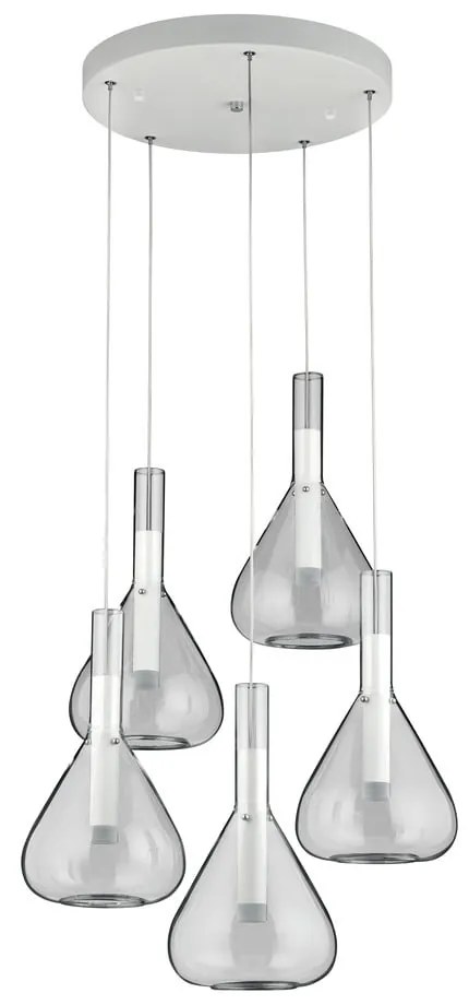 Fehér LED függőlámpa üveg búrával ø 55 cm Cipera – CINQUE