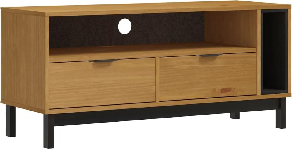 vidaXL FLAM tömör fenyőfa TV-szekrény 110 x 40 x 50 cm
