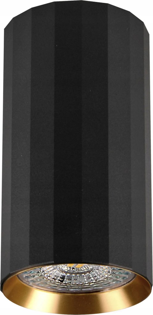 Fali Halogén Lámpatest Tuba Spot GU10 Fekete Arany Nicea Goldlux