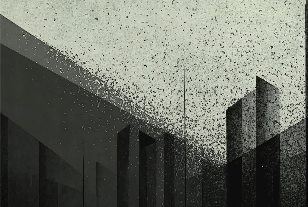 Stílusos Dekoratív Fotótapéta Flizelin Város geometria 104x70 Ragasztó