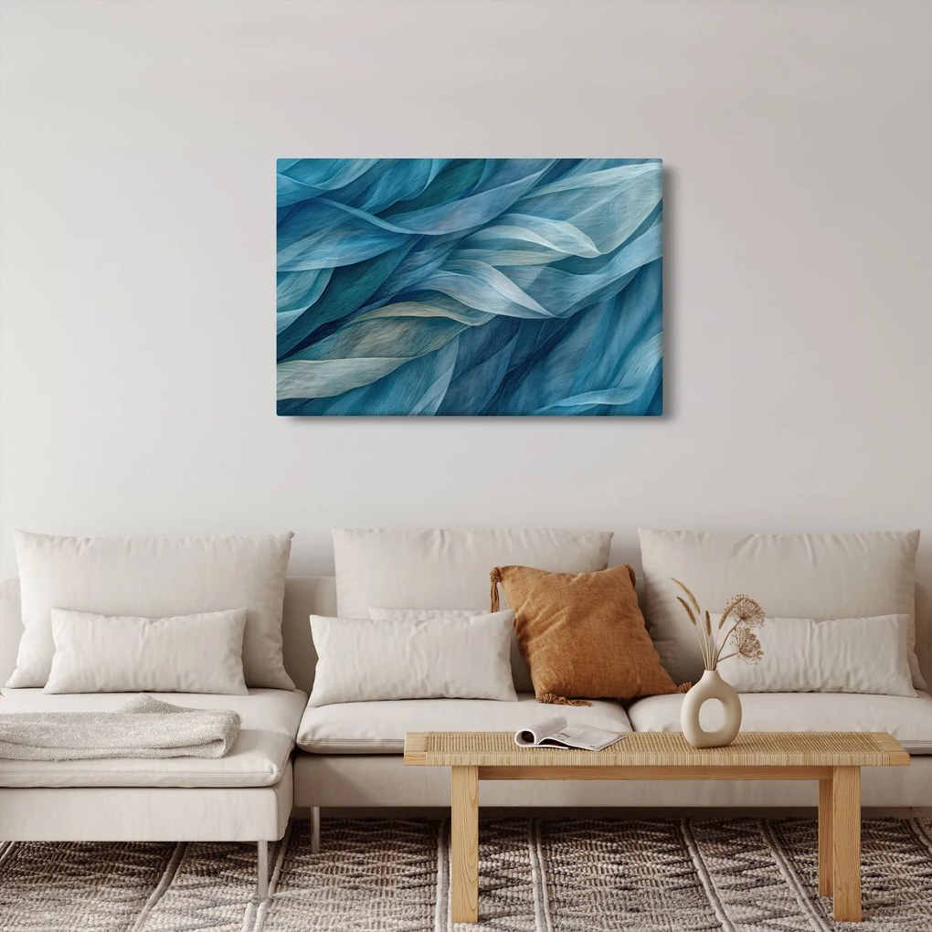 Kép - Kék és fehér fodrok (90x60 cm)