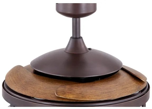 FANAWAY 212925 - LED mennyezeti ventilátor CLASSIC 3xE27/4W/230V barna + DO