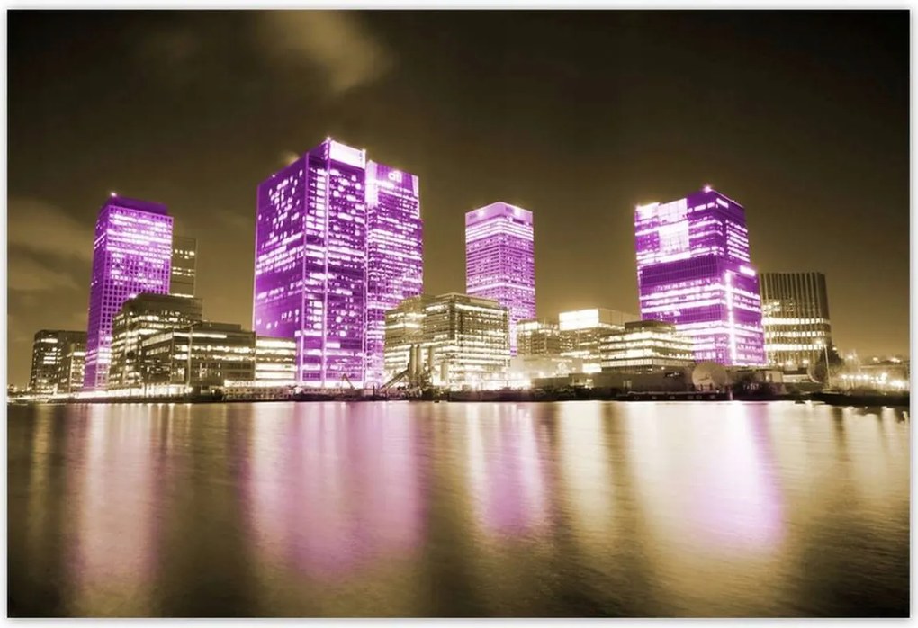 Poszterek 200x135 Anglia lila felhőkarcolói